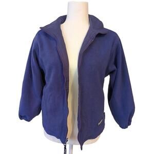 Vintage London Fog Purple Full Zip Jacket Reversible Fleece Lined Winter Jacket